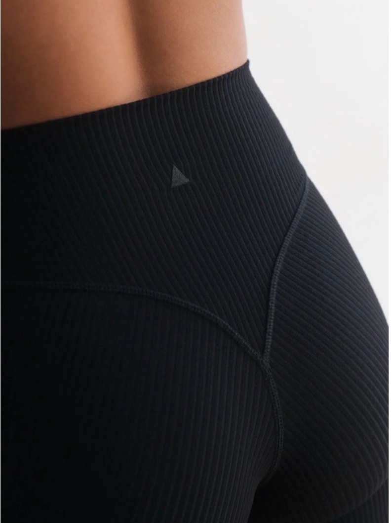 High-Rise Vitality Cloud Ii Rib Black Leggings For Women